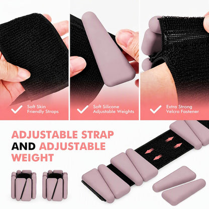 Wrist Weights, Ankle Weights for Women Men, Adjustable Wrist Weighted Bracelet for Home Gym Workout, Running, Yoga, Exercise, Strength Training