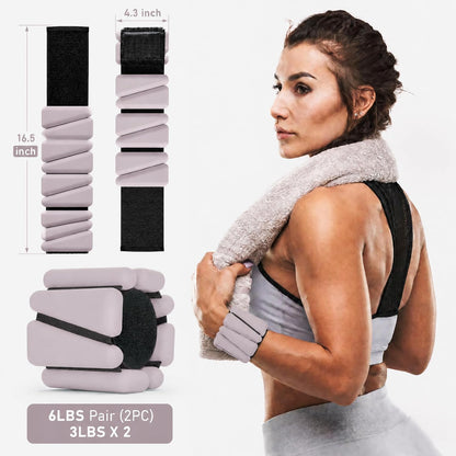 Wrist Weights, Ankle Weights for Women Men, Adjustable Wrist Weighted Bracelet for Home Gym Workout, Running, Yoga, Exercise, Strength Training