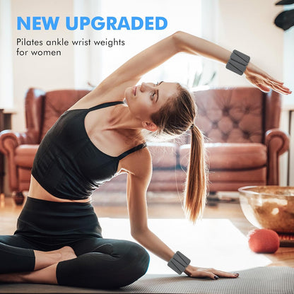 Wrist Weights, Ankle Weights for Women Men, Adjustable Wrist Weighted Bracelet for Home Gym Workout, Running, Yoga, Exercise, Strength Training