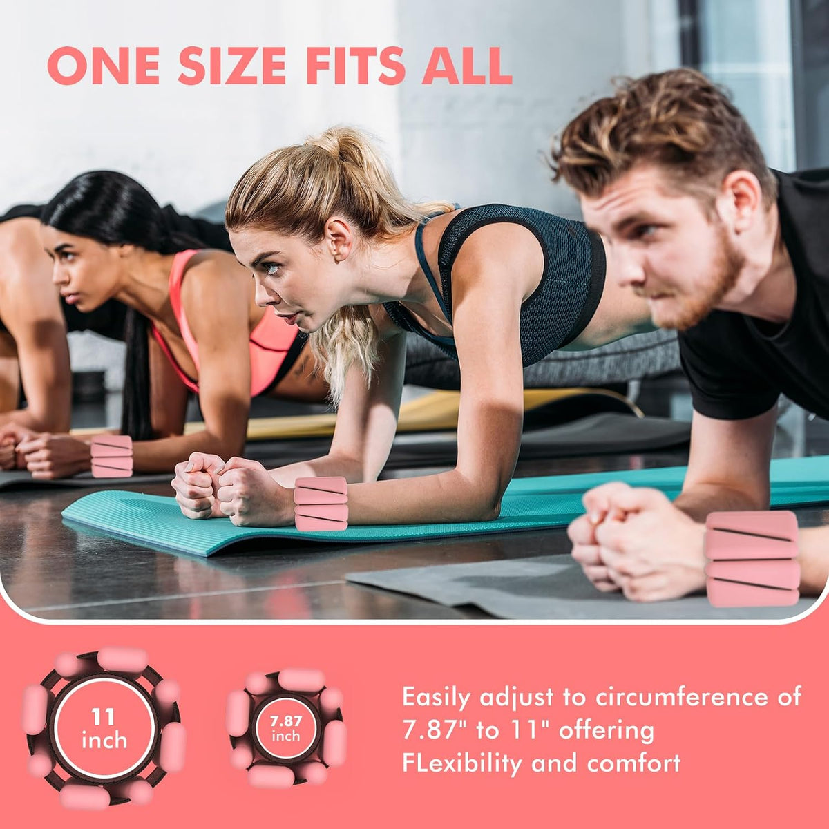 Wrist Weights, Ankle Weights for Women Men, Adjustable Wrist Weighted Bracelet for Home Gym Workout, Running, Yoga, Exercise, Strength Training