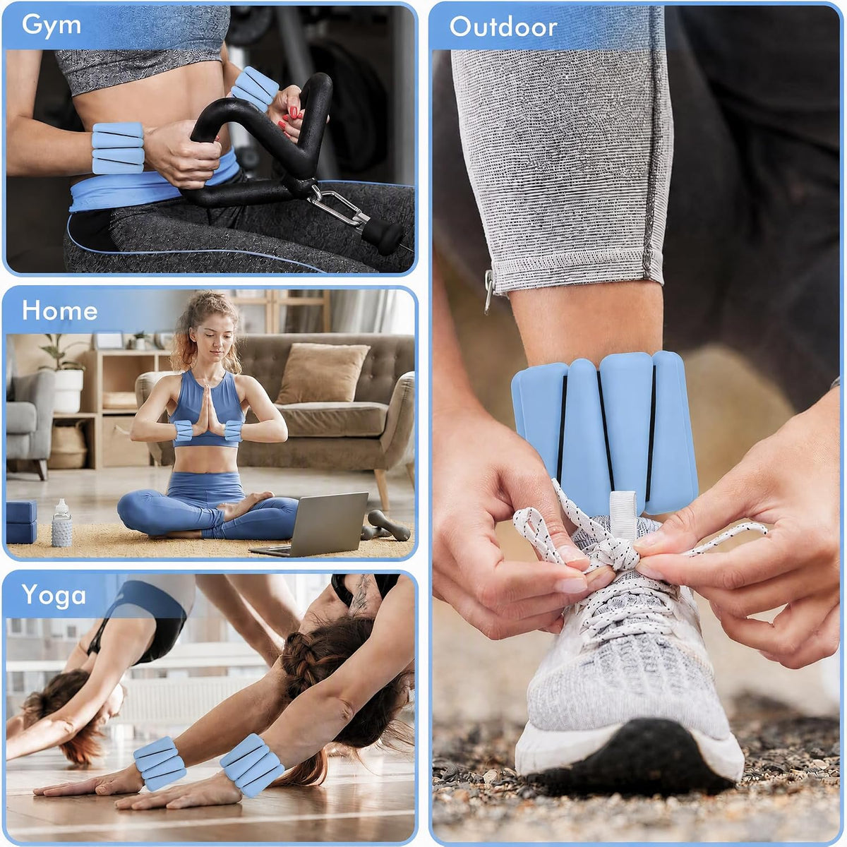 Wrist Weights, Ankle Weights for Women Men, Adjustable Wrist Weighted Bracelet for Home Gym Workout, Running, Yoga, Exercise, Strength Training