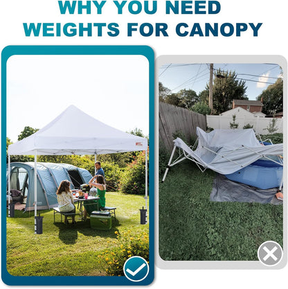 4-Pack of Canopy Weight Bag 112 Pounds Black