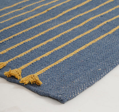 Indian Handmade 100% Organic Cotton Yoga Mat, Hand Woven Rug, Yoga Mat For Everyday Fitness at Home Comfortable Foldable Long Mat