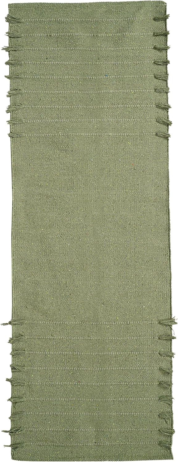 Indian Handmade 100% Organic Cotton Yoga Mat, Hand Woven Rug, Yoga Mat For Everyday Fitness at Home Comfortable Foldable Long Mat