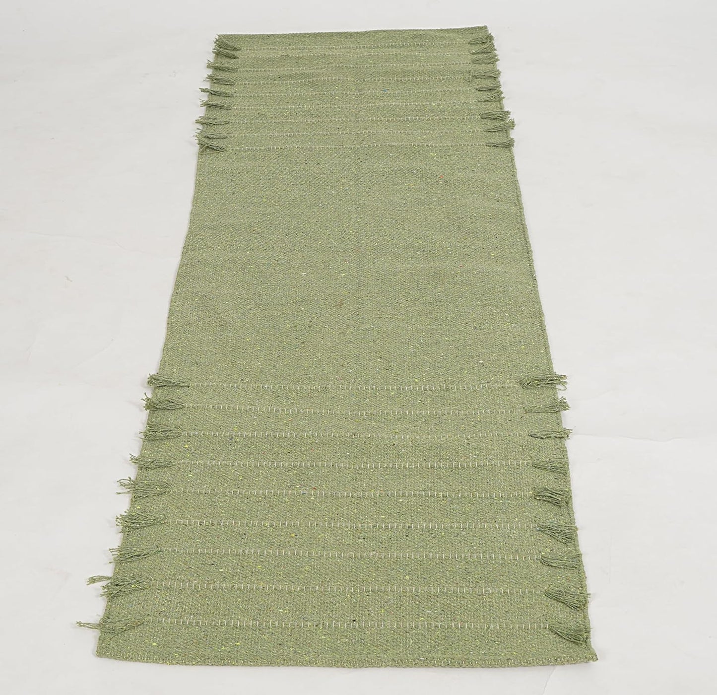 Indian Handmade 100% Organic Cotton Yoga Mat, Hand Woven Rug, Yoga Mat For Everyday Fitness at Home Comfortable Foldable Long Mat
