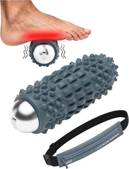 Vibrating Massage Ball, Vibrating Foam Roller for Muscle Pain Relief, 4-Speed Myofascial Release Ball for Trigger Point Therapy, Deep Tissue Foot for Plantar Fasciitis, Neck, Shoulder