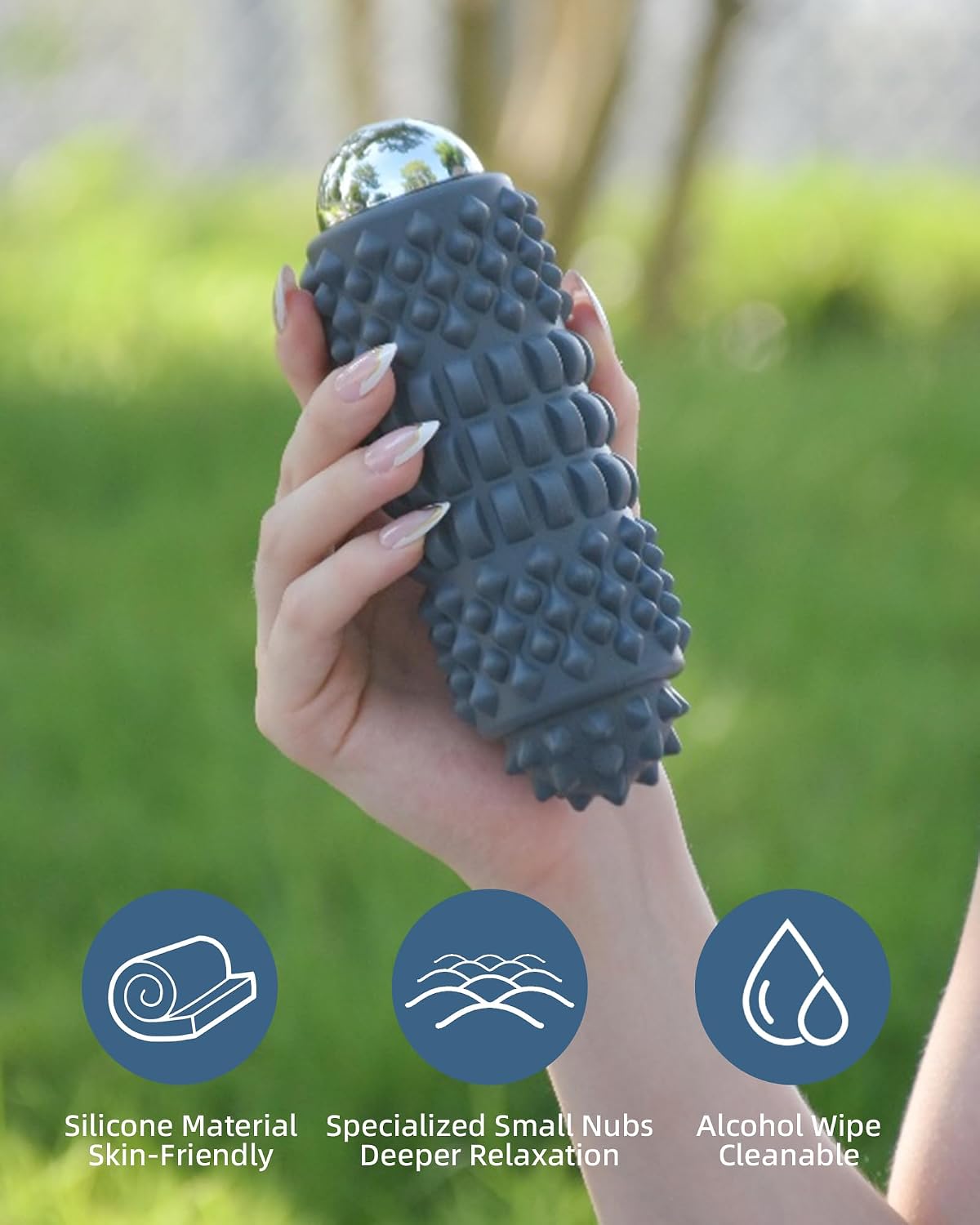 Vibrating Massage Ball, Vibrating Foam Roller for Muscle Pain Relief, 4-Speed Myofascial Release Ball for Trigger Point Therapy, Deep Tissue Foot for Plantar Fasciitis, Neck, Shoulder