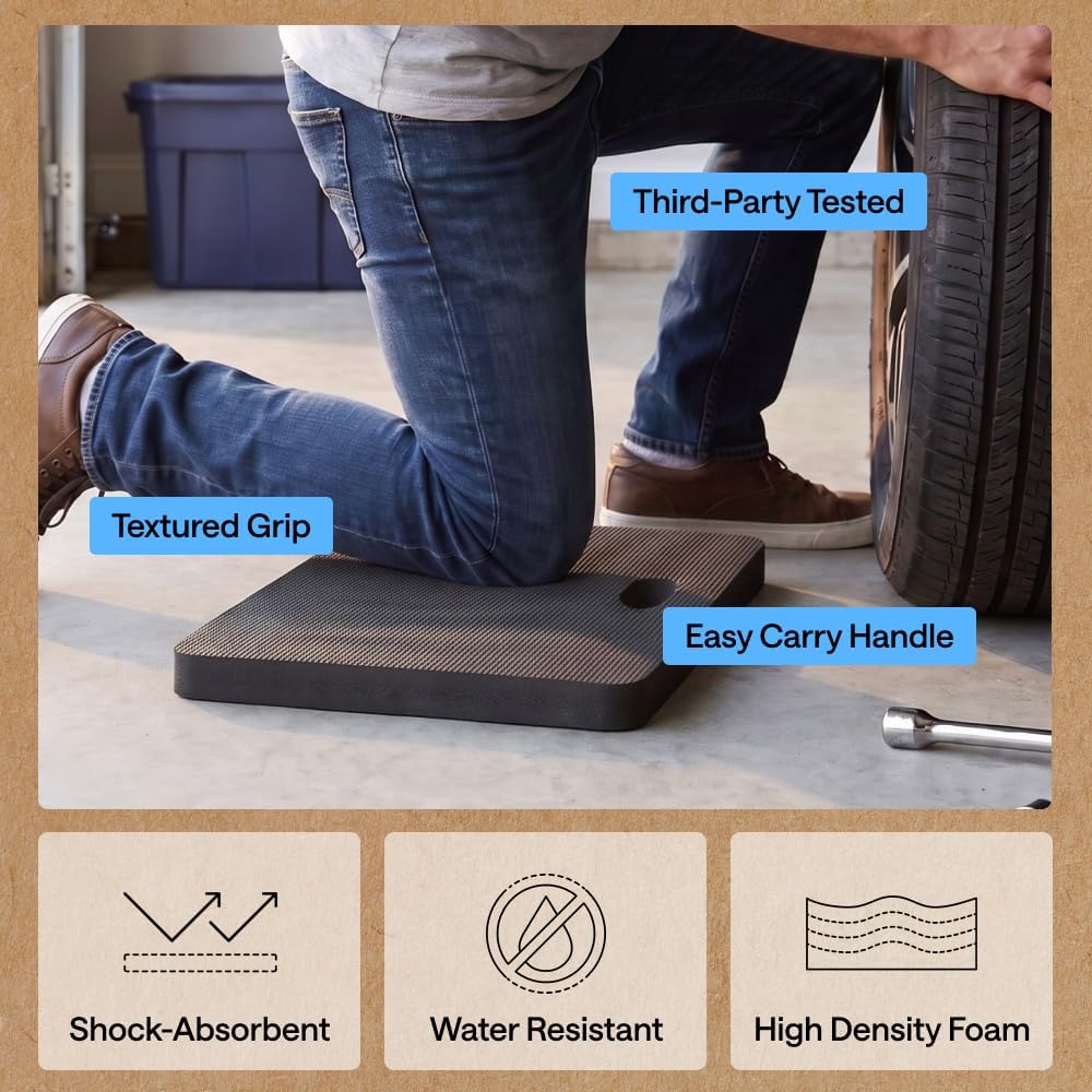 ® Extra Thick Foam Kneeling Pad for Gardening, 17.5x11 Black