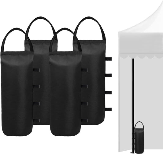 125 LBS Canopy Weights Sand Bags for Canopy Outdoor Advertising Tent Sunshade Fixed Windproof Pop up Tent（No Sand） 4-Pack Package May Vary