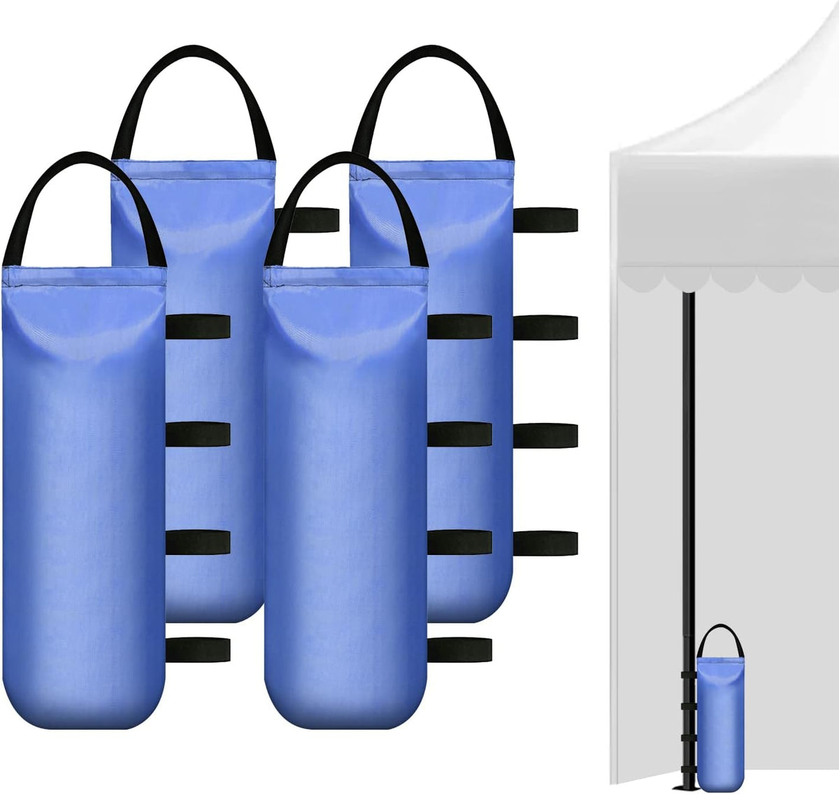 125 LBS Canopy Weights Sand Bags for Canopy Outdoor Advertising Tent Sunshade Fixed Windproof Pop up Tent（No Sand） 4-Pack Package May Vary