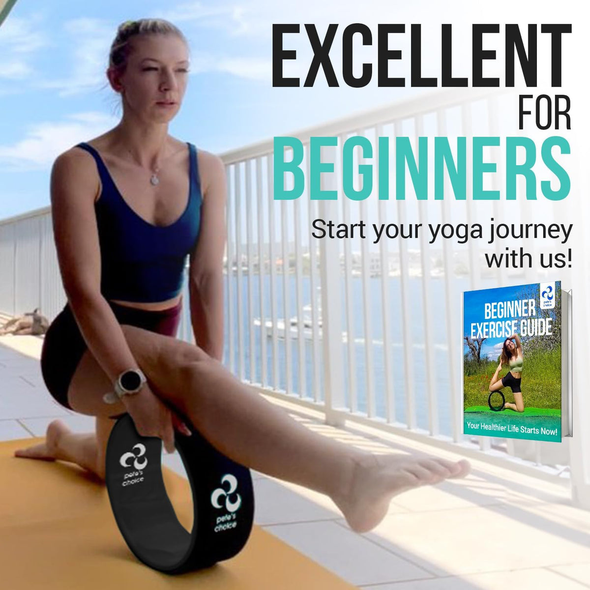 Yoga Wheel Set - Extra Wide Jumbo Wheel & Mini Massage Wheel