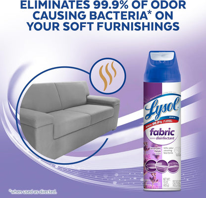 Fabric Disinfectant Spray, Sanitizing and Antibacterial Spray, For Disinfecting and Deodorizing Soft Furnishings, Lavender Fields 15 Fl. Oz (Pack of 3)