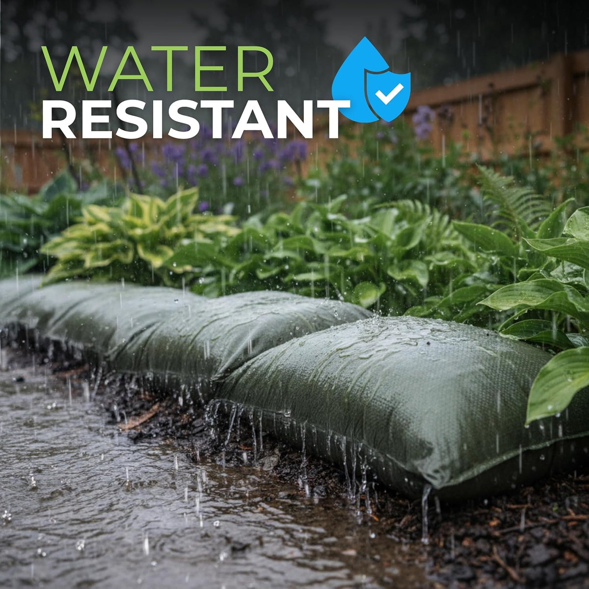 Empty Sandbags Military Green with Ties 14" x 26" - Woven Polypropylene Extra Heavy Duty Sand Bags Flood Protection