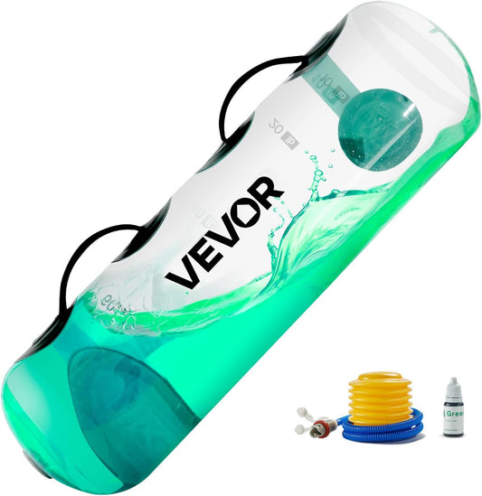 Water Weights Aqua Bag, Large Aqua Bags for Workout, Adjustable Portable Stability Fitness & Full Body Exercise Equipment, for Strength Core and Balance Training, Home Gym Exercise, Clear
