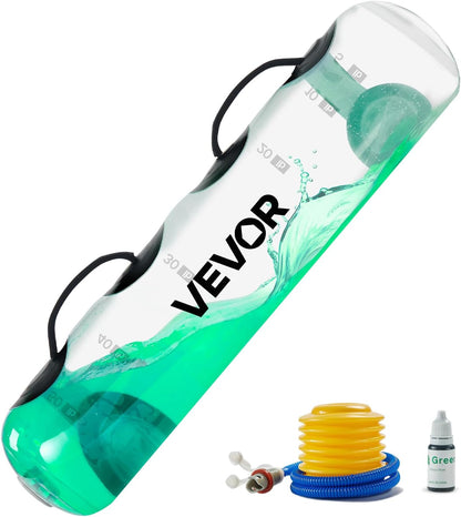Water Weights Aqua Bag, Large Aqua Bags for Workout, Adjustable Portable Stability Fitness & Full Body Exercise Equipment, for Strength Core and Balance Training, Home Gym Exercise, Clear