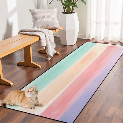 Runner Rug Washable 2x6 Cobblestone Arched Pavement Road Courses Sidewalk Seamless Non-Slip Hallway Area Rug Indoor Outdoor Home Decor for Entryway Bathroom Kitchen Carpet Yoga Floor Mat