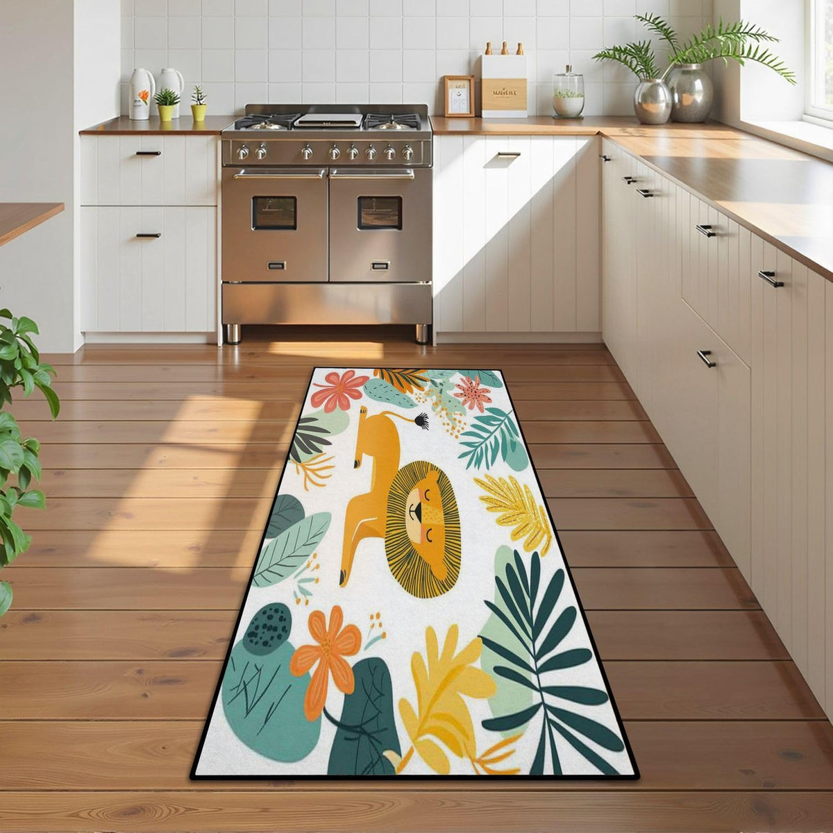 Runner Rug Washable 2x6 Cobblestone Arched Pavement Road Courses Sidewalk Seamless Non-Slip Hallway Area Rug Indoor Outdoor Home Decor for Entryway Bathroom Kitchen Carpet Yoga Floor Mat