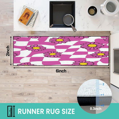 Runner Rug Washable 2x6 Cobblestone Arched Pavement Road Courses Sidewalk Seamless Non-Slip Hallway Area Rug Indoor Outdoor Home Decor for Entryway Bathroom Kitchen Carpet Yoga Floor Mat