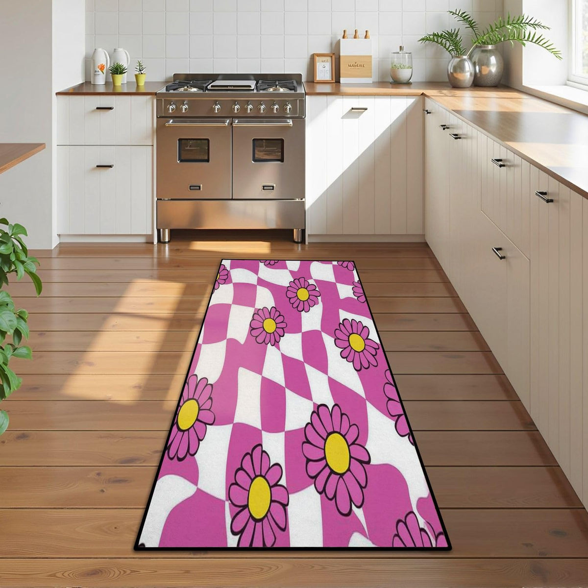 Runner Rug Washable 2x6 Cobblestone Arched Pavement Road Courses Sidewalk Seamless Non-Slip Hallway Area Rug Indoor Outdoor Home Decor for Entryway Bathroom Kitchen Carpet Yoga Floor Mat