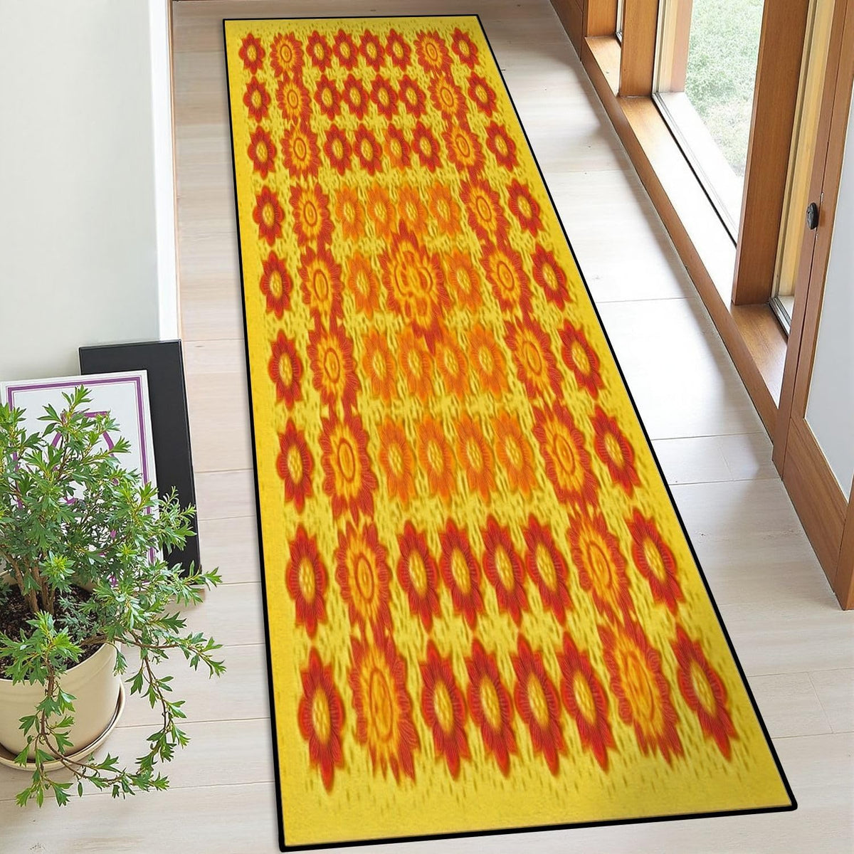 Runner Rug Washable 2x6 Cobblestone Arched Pavement Road Courses Sidewalk Seamless Non-Slip Hallway Area Rug Indoor Outdoor Home Decor for Entryway Bathroom Kitchen Carpet Yoga Floor Mat