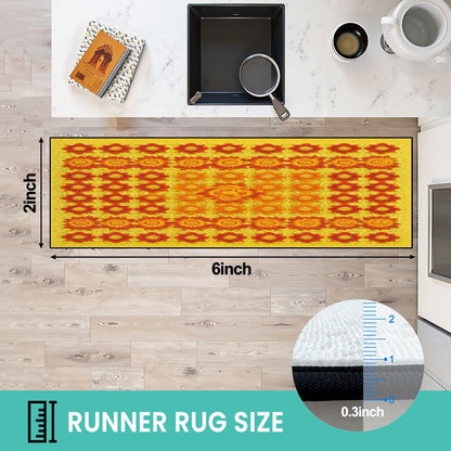 Runner Rug Washable 2x6 Cobblestone Arched Pavement Road Courses Sidewalk Seamless Non-Slip Hallway Area Rug Indoor Outdoor Home Decor for Entryway Bathroom Kitchen Carpet Yoga Floor Mat
