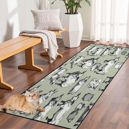 Runner Rug Washable 2x6 Cobblestone Arched Pavement Road Courses Sidewalk Seamless Non-Slip Hallway Area Rug Indoor Outdoor Home Decor for Entryway Bathroom Kitchen Carpet Yoga Floor Mat