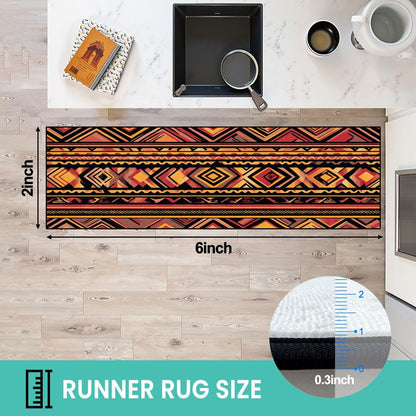 Runner Rug Washable 2x6 Cobblestone Arched Pavement Road Courses Sidewalk Seamless Non-Slip Hallway Area Rug Indoor Outdoor Home Decor for Entryway Bathroom Kitchen Carpet Yoga Floor Mat