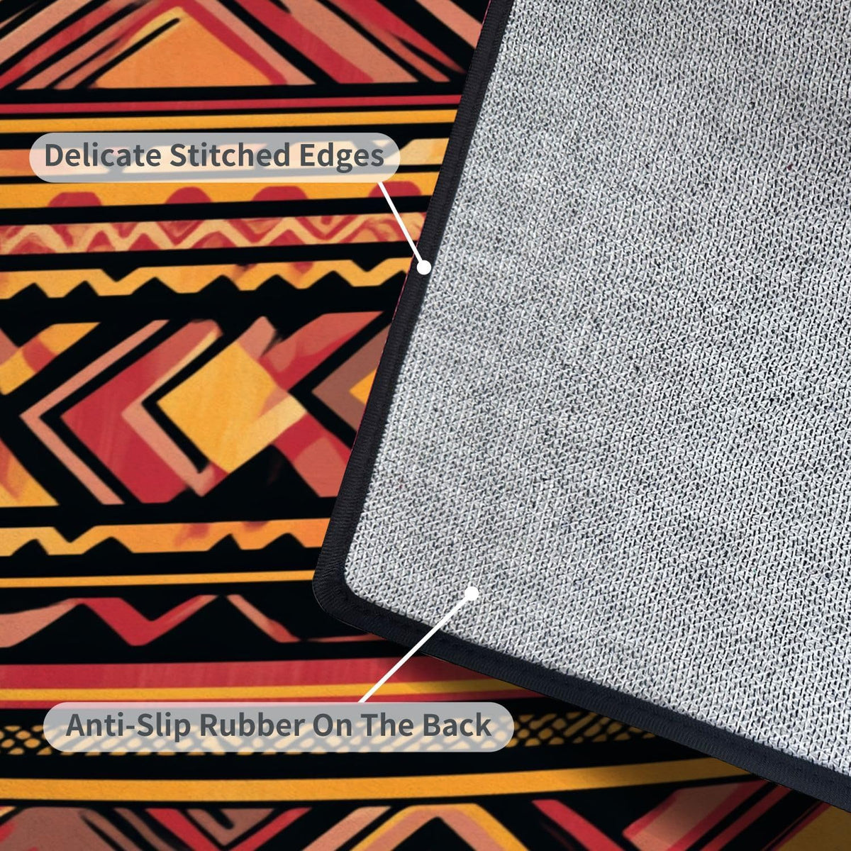 Runner Rug Washable 2x6 Cobblestone Arched Pavement Road Courses Sidewalk Seamless Non-Slip Hallway Area Rug Indoor Outdoor Home Decor for Entryway Bathroom Kitchen Carpet Yoga Floor Mat
