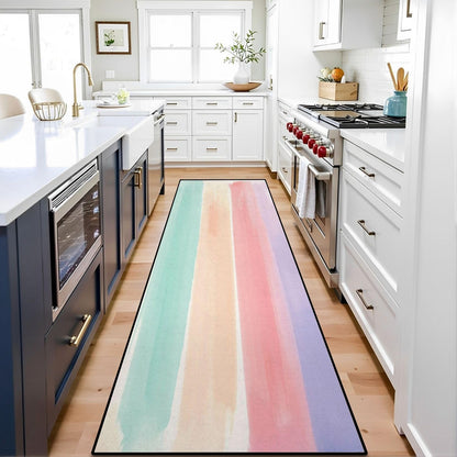 Runner Rug Washable 2x6 Cobblestone Arched Pavement Road Courses Sidewalk Seamless Non-Slip Hallway Area Rug Indoor Outdoor Home Decor for Entryway Bathroom Kitchen Carpet Yoga Floor Mat