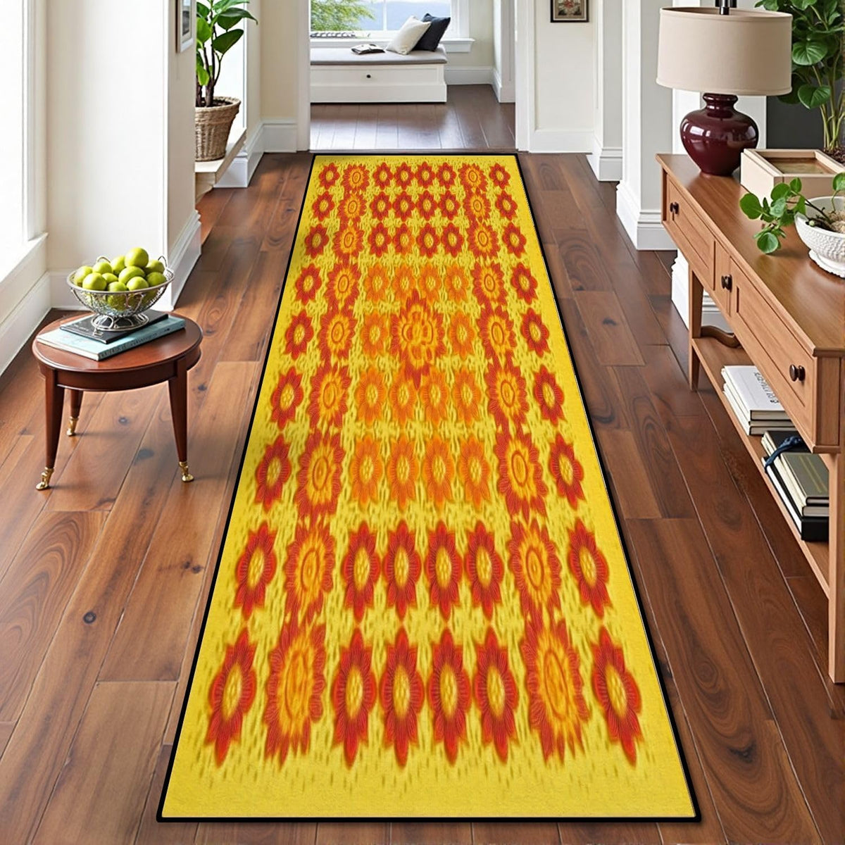 Runner Rug Washable 2x6 Cobblestone Arched Pavement Road Courses Sidewalk Seamless Non-Slip Hallway Area Rug Indoor Outdoor Home Decor for Entryway Bathroom Kitchen Carpet Yoga Floor Mat