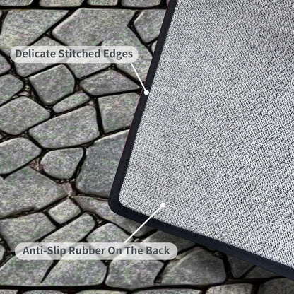 Runner Rug Washable 2x6 Cobblestone Arched Pavement Road Courses Sidewalk Seamless Non-Slip Hallway Area Rug Indoor Outdoor Home Decor for Entryway Bathroom Kitchen Carpet Yoga Floor Mat