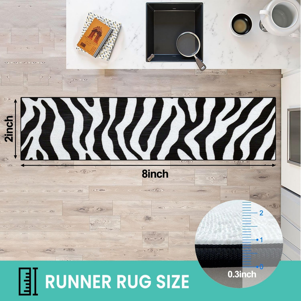 Runner Rug Washable 2x6 Cobblestone Arched Pavement Road Courses Sidewalk Seamless Non-Slip Hallway Area Rug Indoor Outdoor Home Decor for Entryway Bathroom Kitchen Carpet Yoga Floor Mat