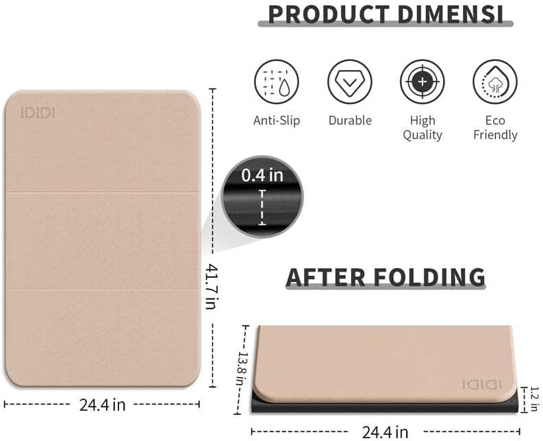 Foldable Exercise Pad Extra Thick 1.2" x 14" x 24"