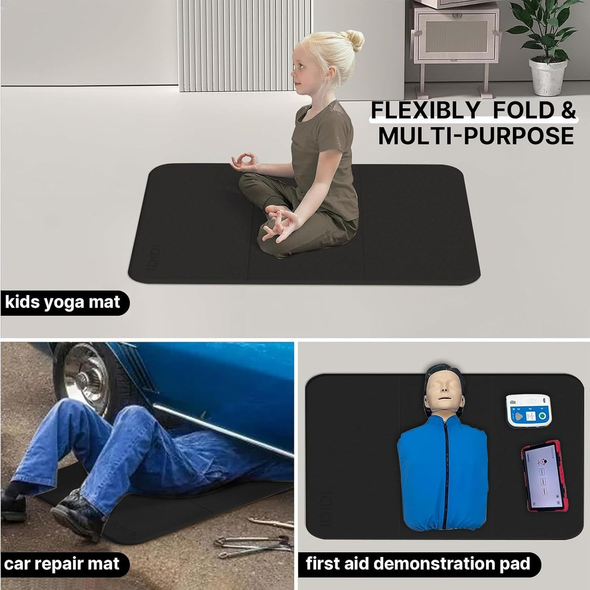 Foldable Exercise Pad Extra Thick 1.2" x 14" x 24"