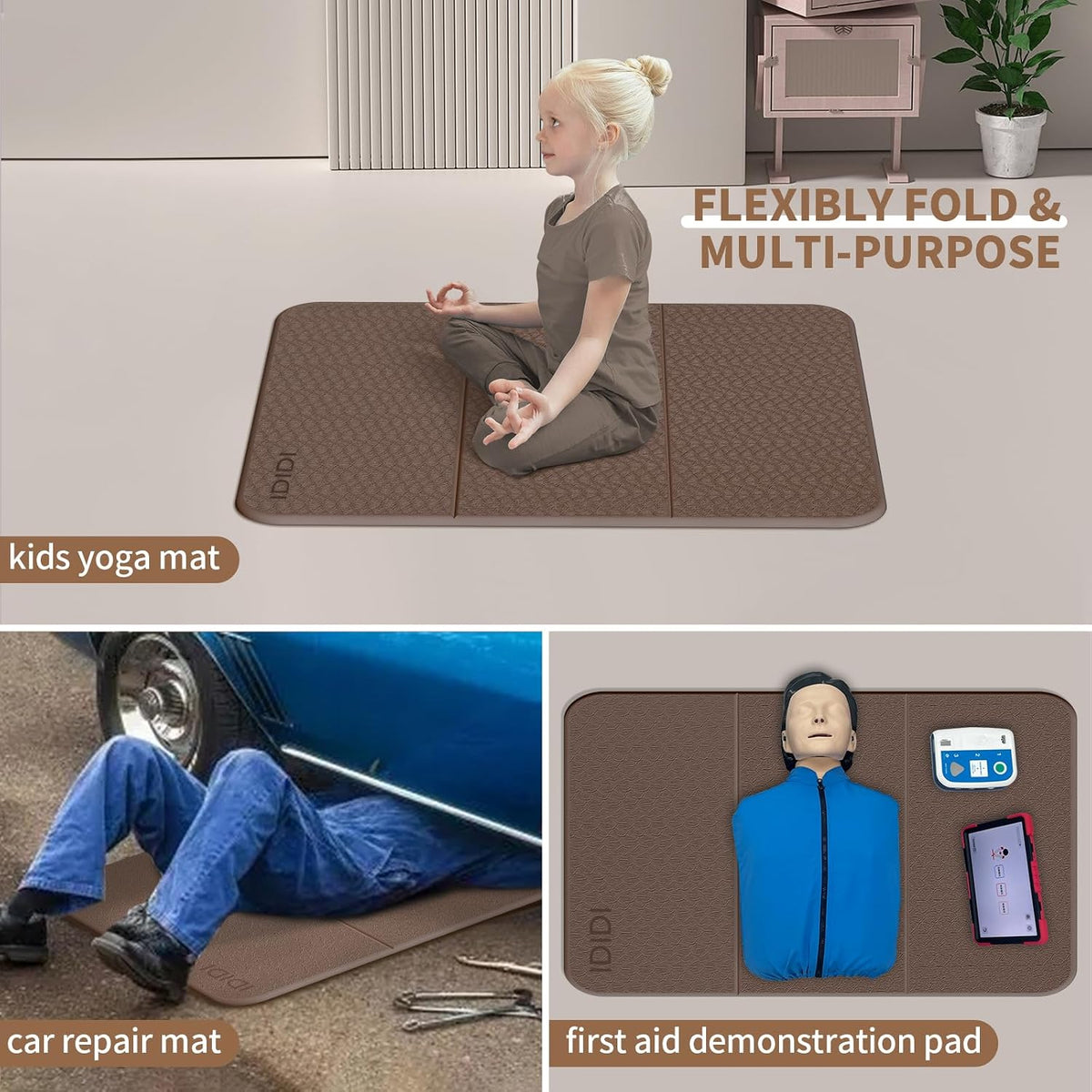 Foldable Exercise Pad Extra Thick 1.2" x 14" x 24"