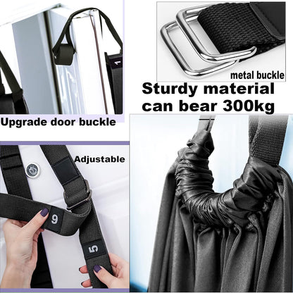 Tchrules Leg Stretcher Strap, Backbend Training Belt with Door Anchor, Flexibility Trainer Stretching Equipment Assist Stretch Strap for Fitness Gymnastics Dance Aerial Yoga Ballet