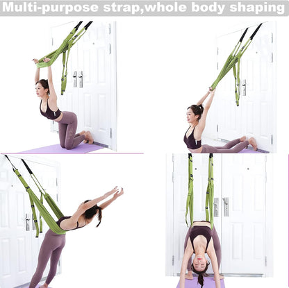 Tchrules Leg Stretcher Strap, Backbend Training Belt with Door Anchor, Flexibility Trainer Stretching Equipment Assist Stretch Strap for Fitness Gymnastics Dance Aerial Yoga Ballet