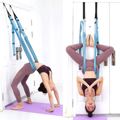 Tchrules Leg Stretcher Strap, Backbend Training Belt with Door Anchor, Flexibility Trainer Stretching Equipment Assist Stretch Strap for Fitness Gymnastics Dance Aerial Yoga Ballet