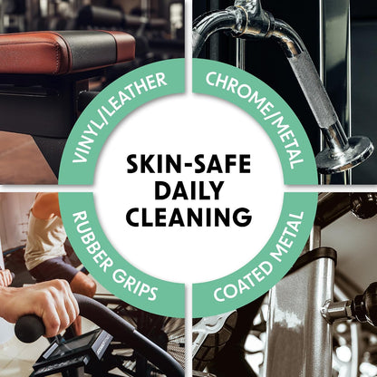 Yoga Mat Cleaner Wipes, EWG Verified, 400 Ct Plant-Based Lemongrass, Eucalyptus & Vinegar Wipes for Gym & Fitness Equipment & All Purpose Gym Cleaning - Safe for Peloton Bikes & Treadmills