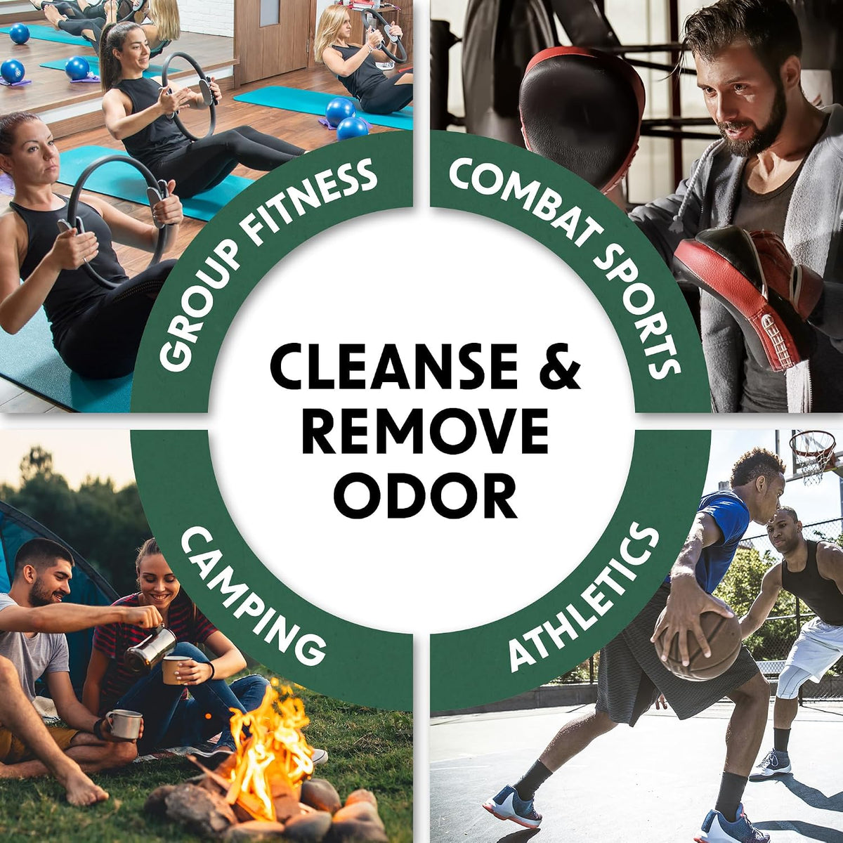 Yoga Mat Cleaner Wipes, EWG Verified, 400 Ct Plant-Based Lemongrass, Eucalyptus & Vinegar Wipes for Gym & Fitness Equipment & All Purpose Gym Cleaning - Safe for Peloton Bikes & Treadmills