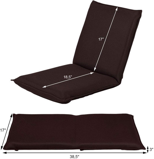 Folding Floor Chair, 6-Position Adjustable Meditation Chair