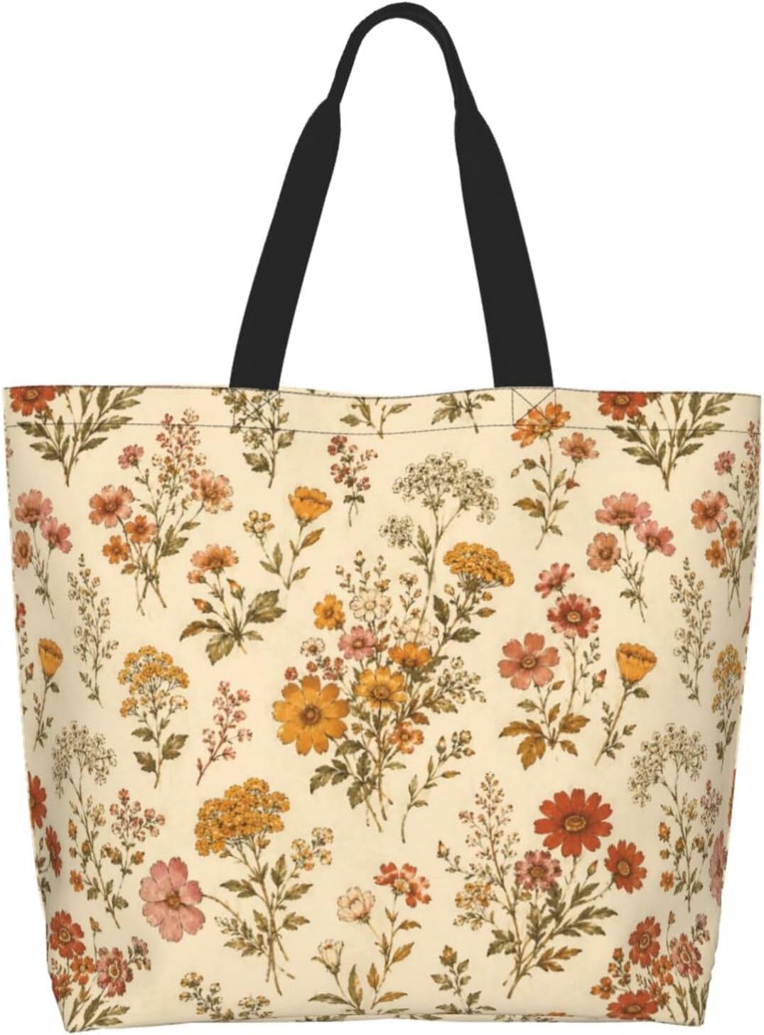 Tote Shoulder Bag Large Durable Reusable Eco-friendly Handbag Lightweight Stylish for Daily Use-19.7x15.7x5.9 Inch - Colors C
