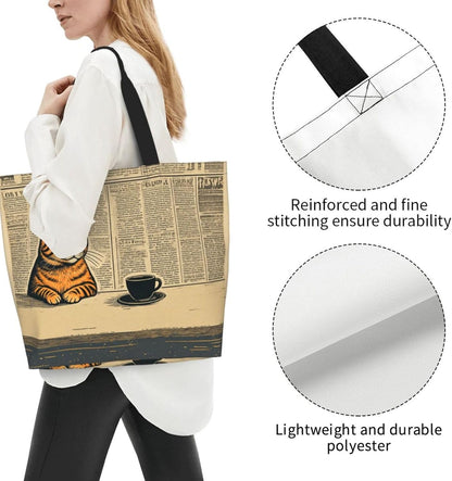 Tote Shoulder Bag Large Durable Reusable Eco-friendly Handbag Lightweight Stylish for Daily Use-19.7x15.7x5.9 Inch - Colors C