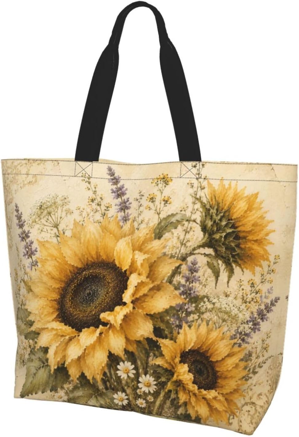 Tote Shoulder Bag Large Durable Reusable Eco-friendly Handbag Lightweight Stylish for Daily Use-19.7x15.7x5.9 Inch - Colors C