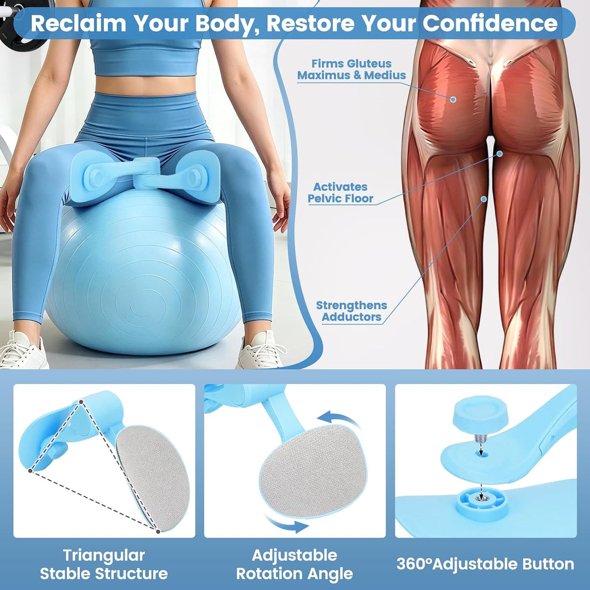 Home Workout Equipment for Women, Pedal Resistance Band with Handle Set