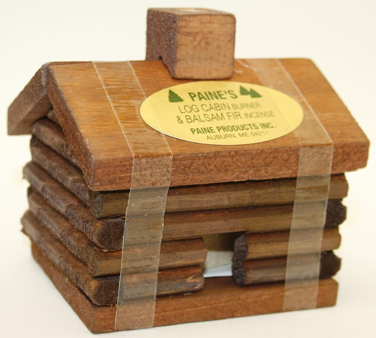 Small LOG Cabin Incense Burner 2.5"x3.5" Comes with 10 Balsam Fir Logs
