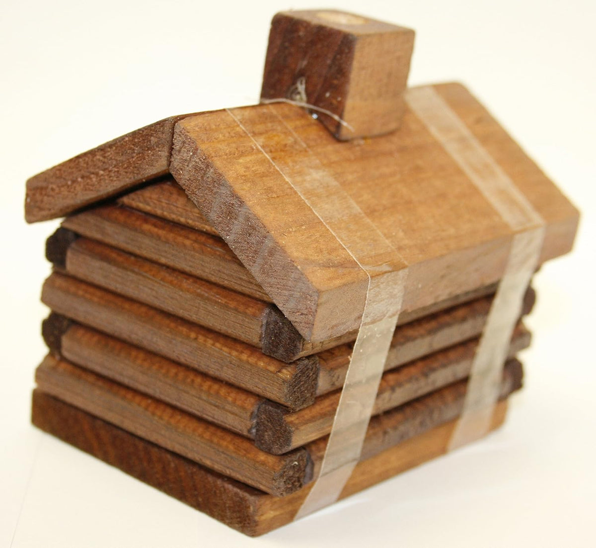 Small LOG Cabin Incense Burner 2.5"x3.5" Comes with 10 Balsam Fir Logs