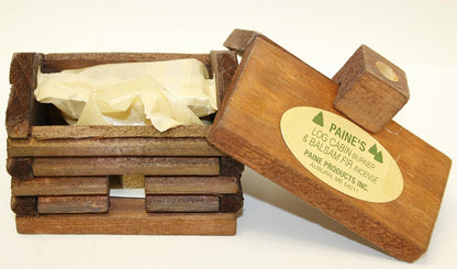 Small LOG Cabin Incense Burner 2.5"x3.5" Comes with 10 Balsam Fir Logs
