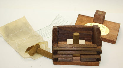 Small LOG Cabin Incense Burner 2.5"x3.5" Comes with 10 Balsam Fir Logs