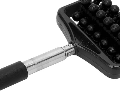 Massage Stick for Men and Women – Telescopic Granular Body Roller for Neck, Back, Legs – Portable Home Muscle Relief Tool (Black)